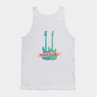 Perfect Together Bass and S-Style Guitar Silhouette Tank Top